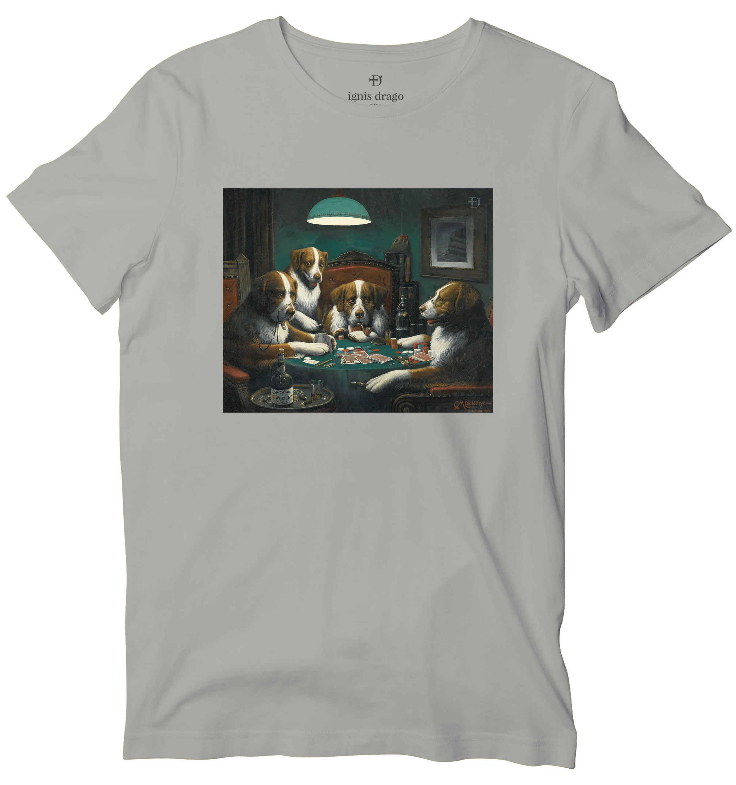 Dogs Playing Poker Art T-shirt - Image 4