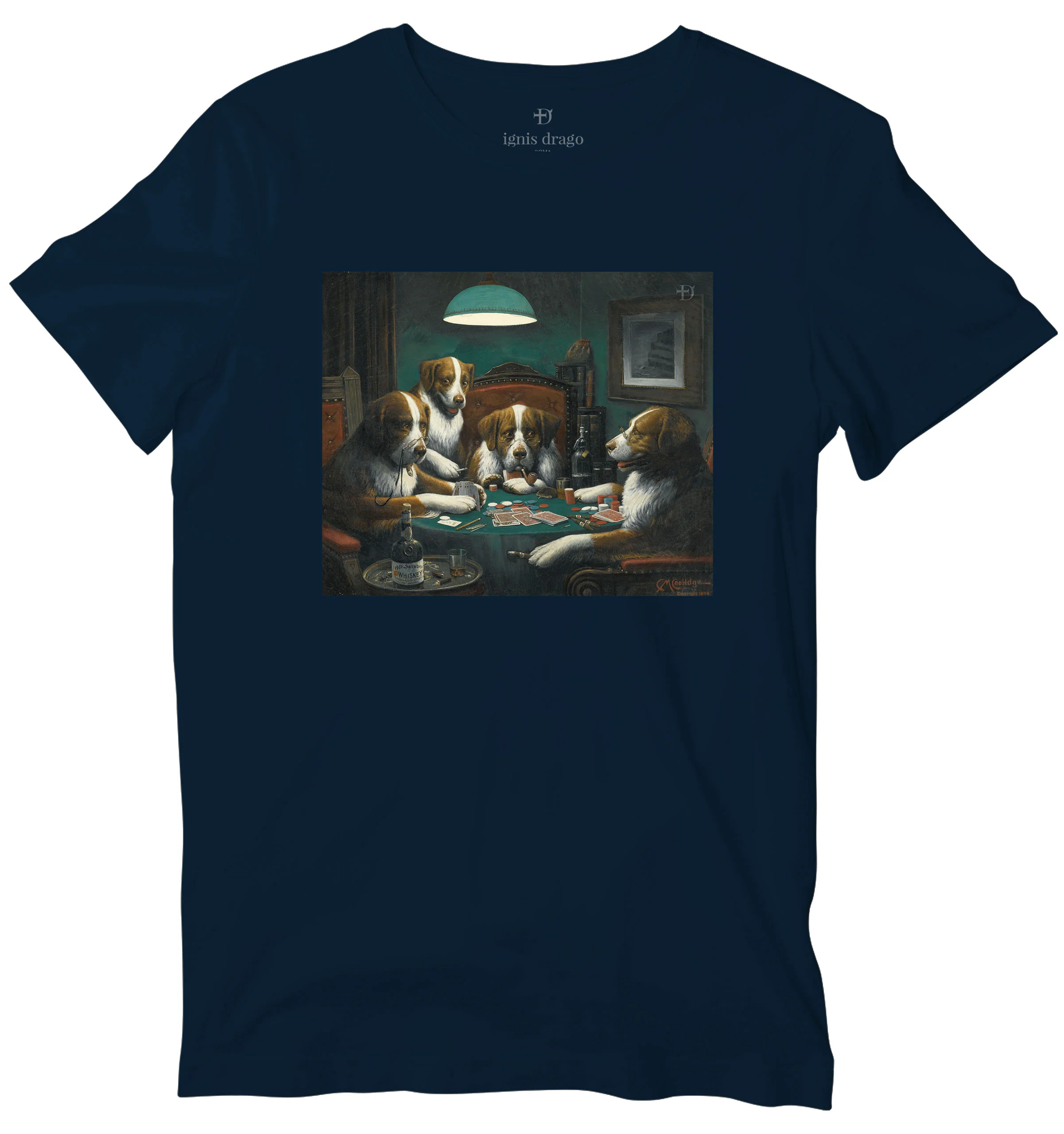 Dogs Playing Poker Art T-shirt - Image 5