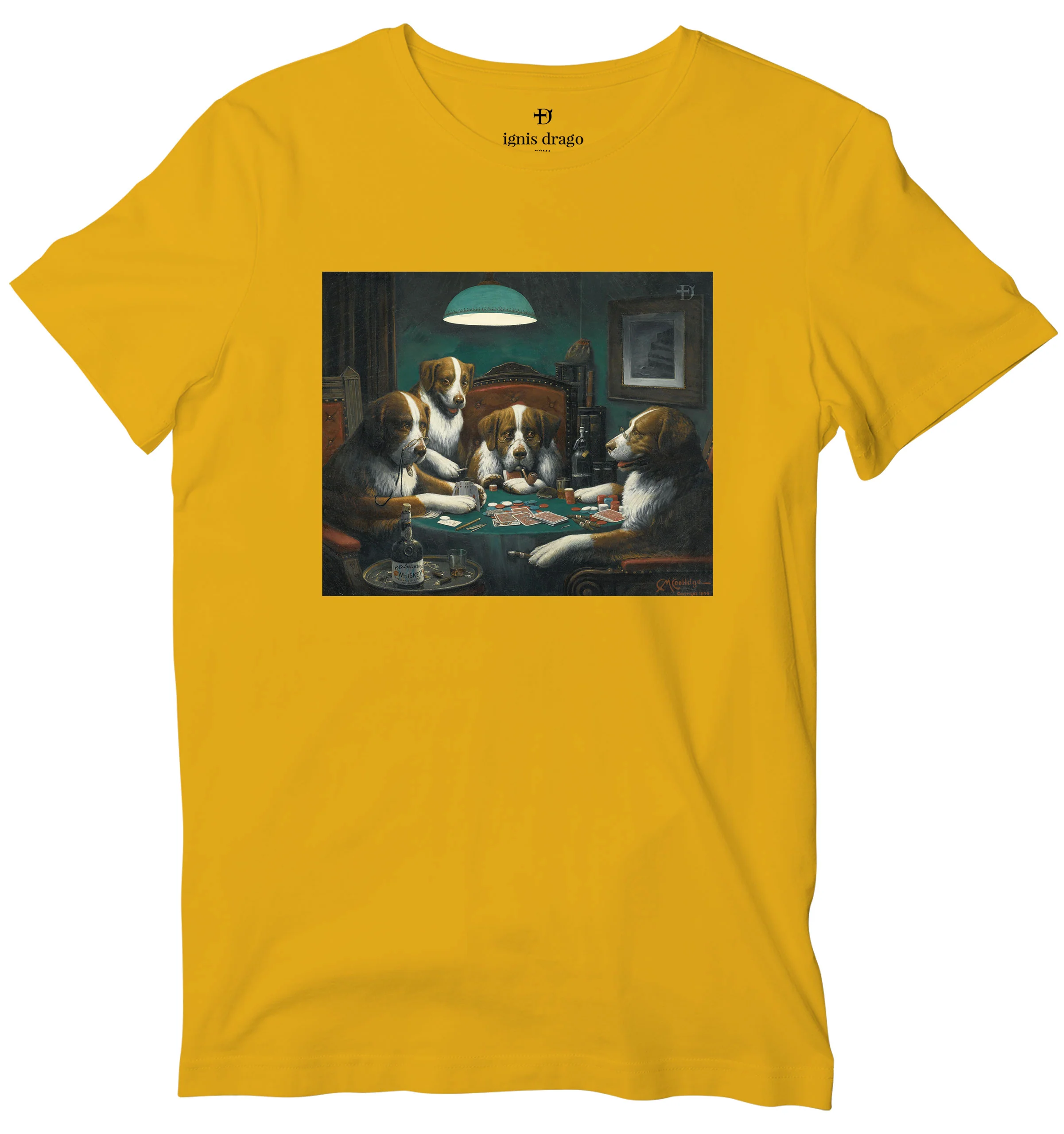 Dogs Playing Poker Art T-shirt - Image 6