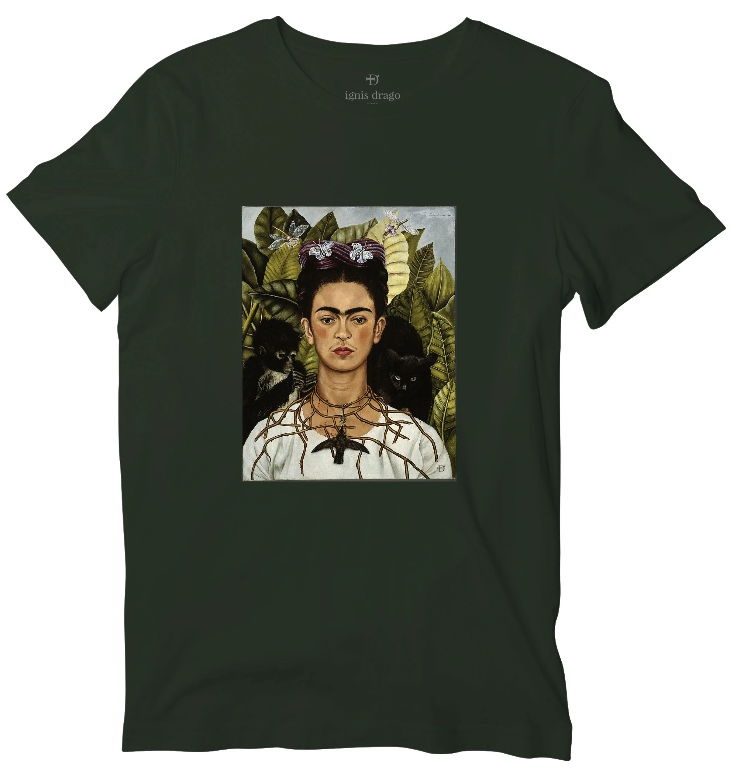 Frida Kahlo Self Portrait Art T-shirt - Image 5