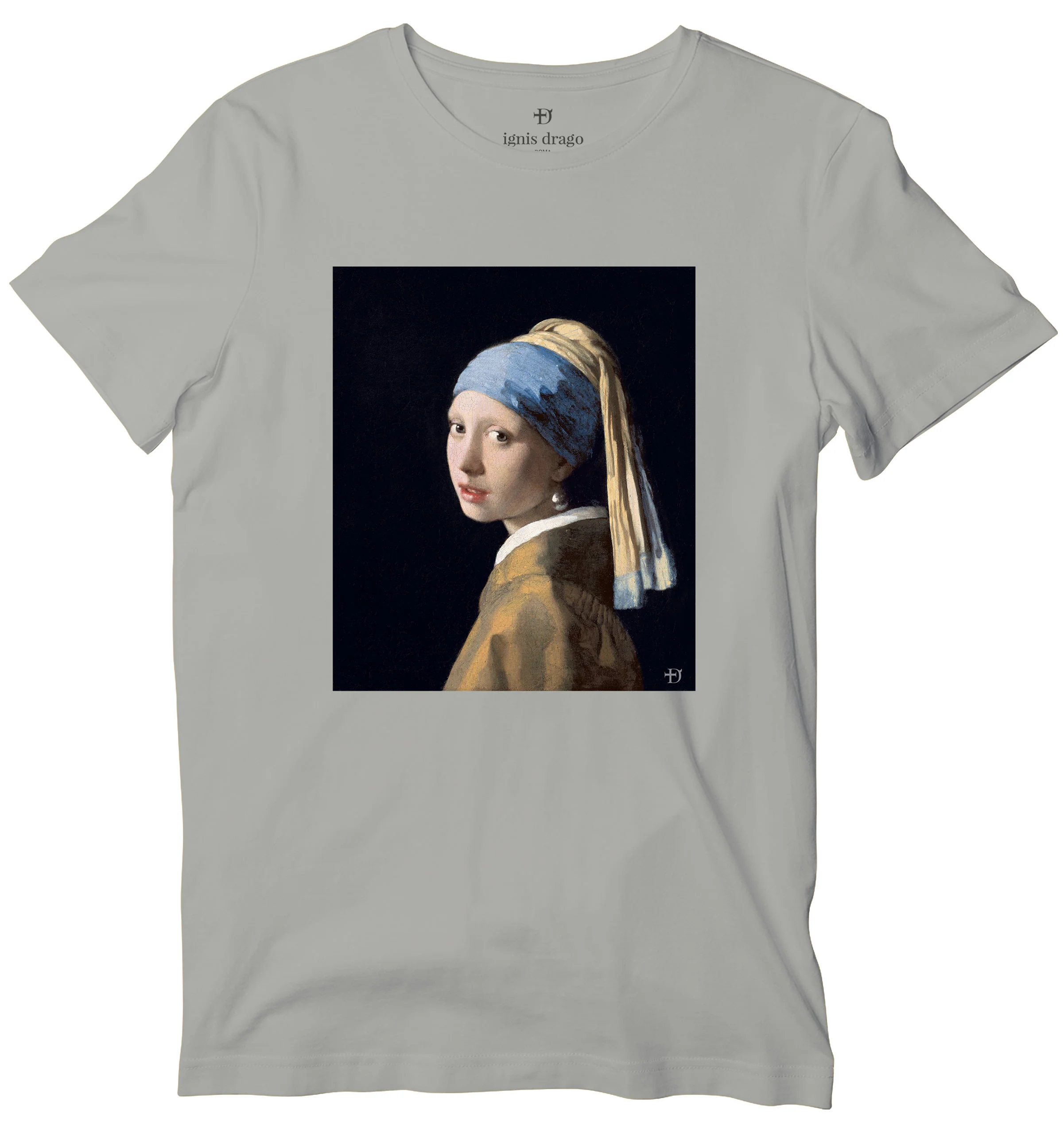 Girl With A Pearl Earring Art T-shirt - Image 4