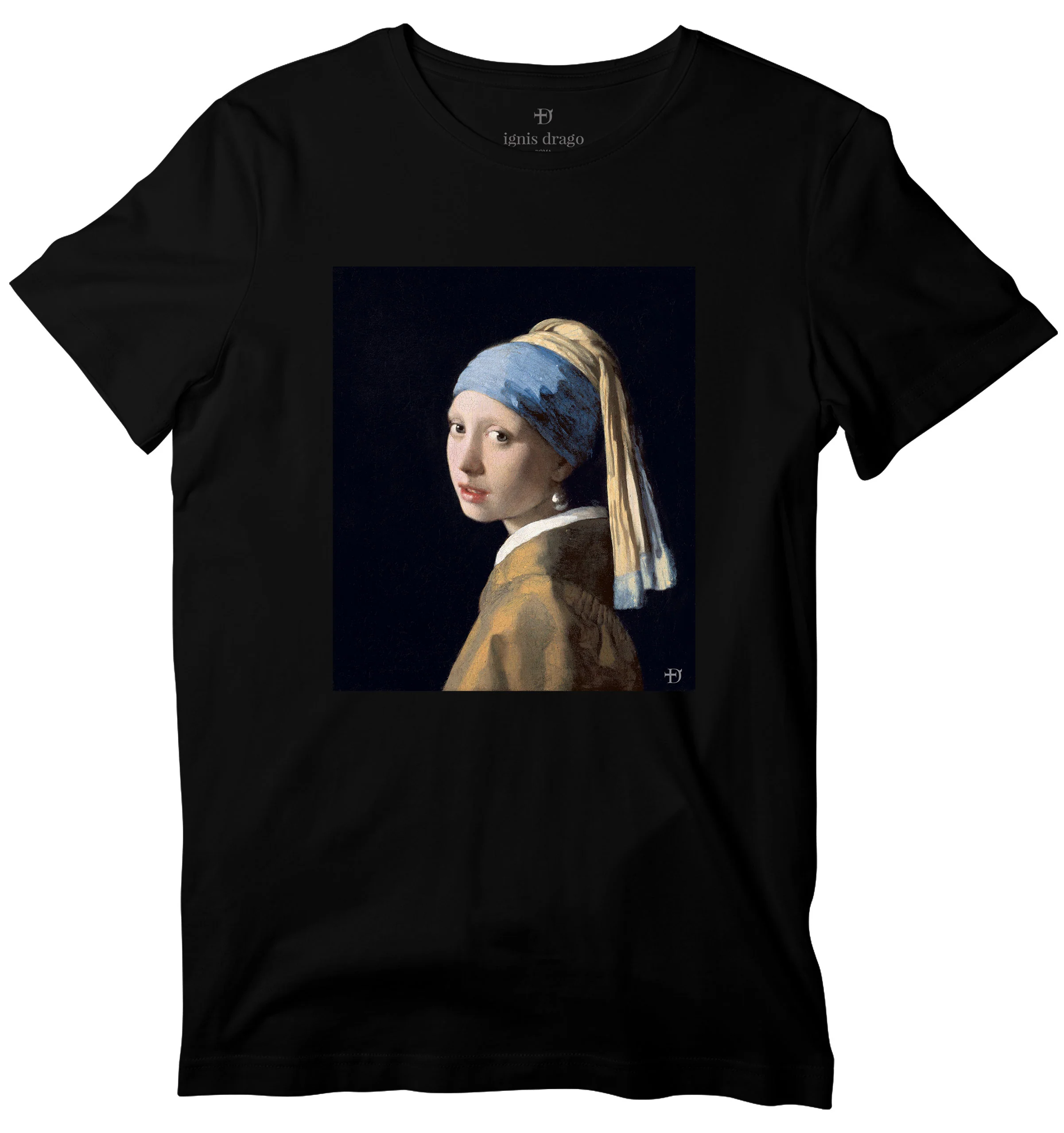 Girl With A Pearl Earring Art T-shirt - Image 5