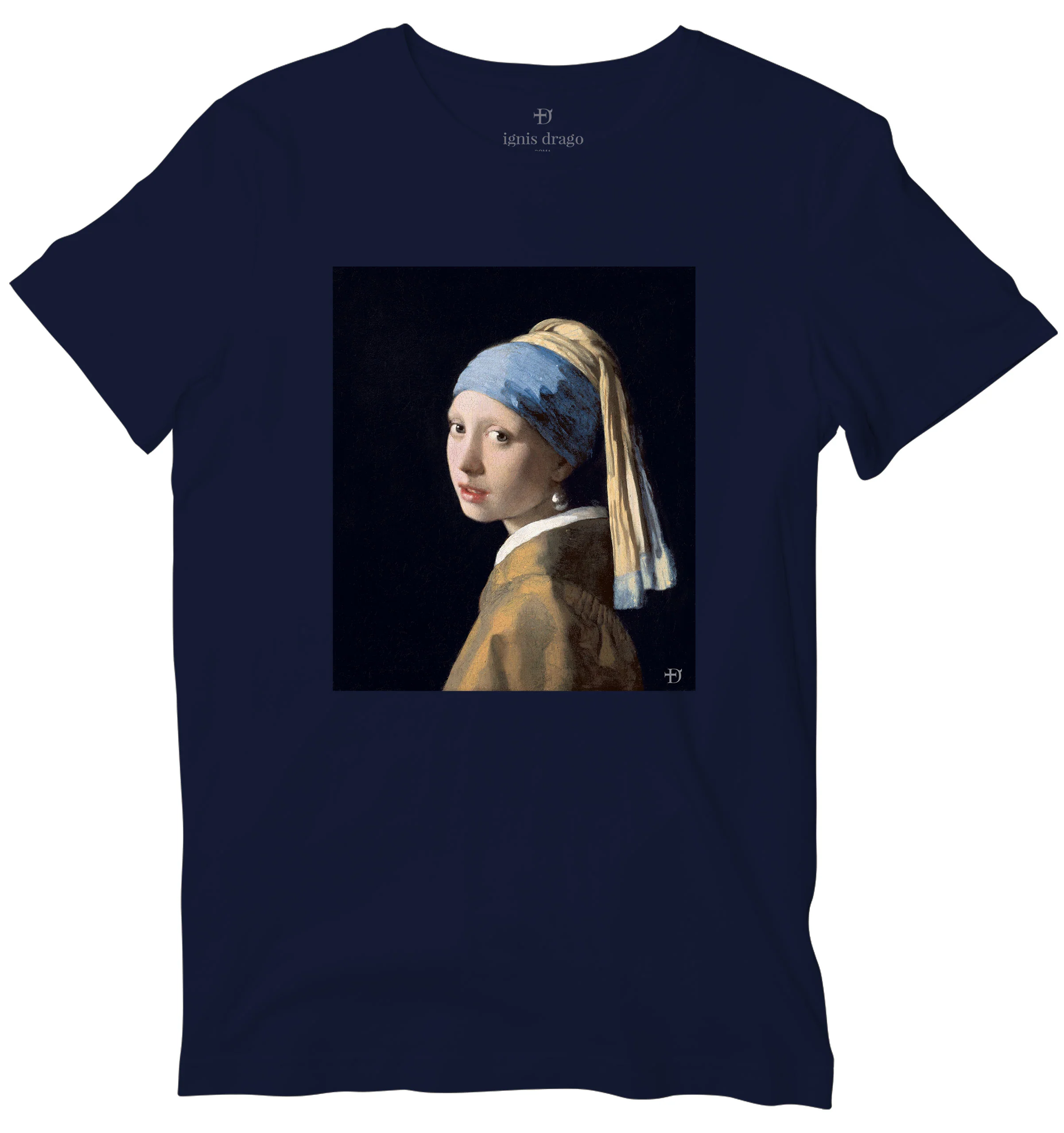 Girl With A Pearl Earring Art T-shirt - Image 7