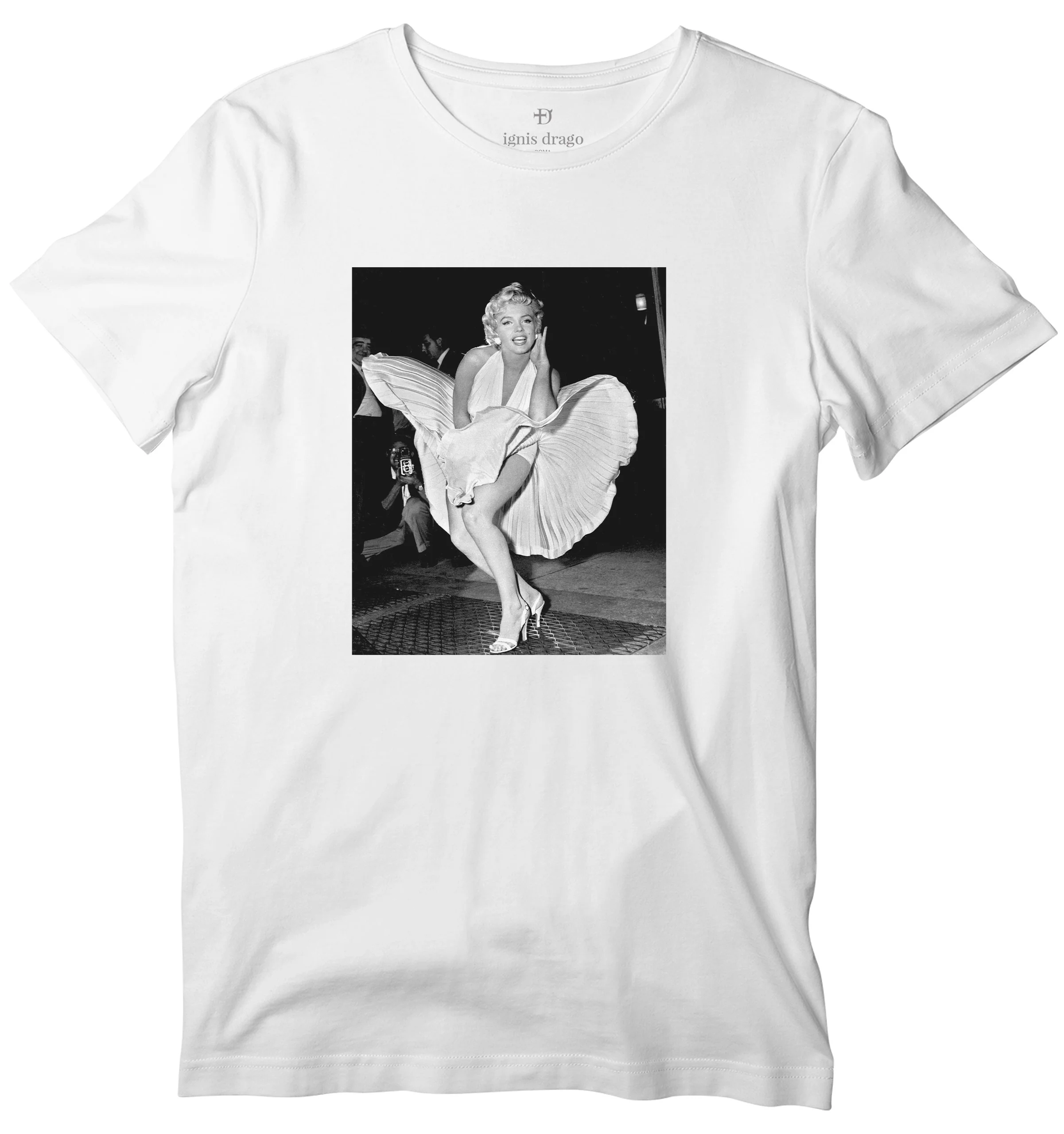 Marilyn Monroe White Dress T-shirt - Image 4