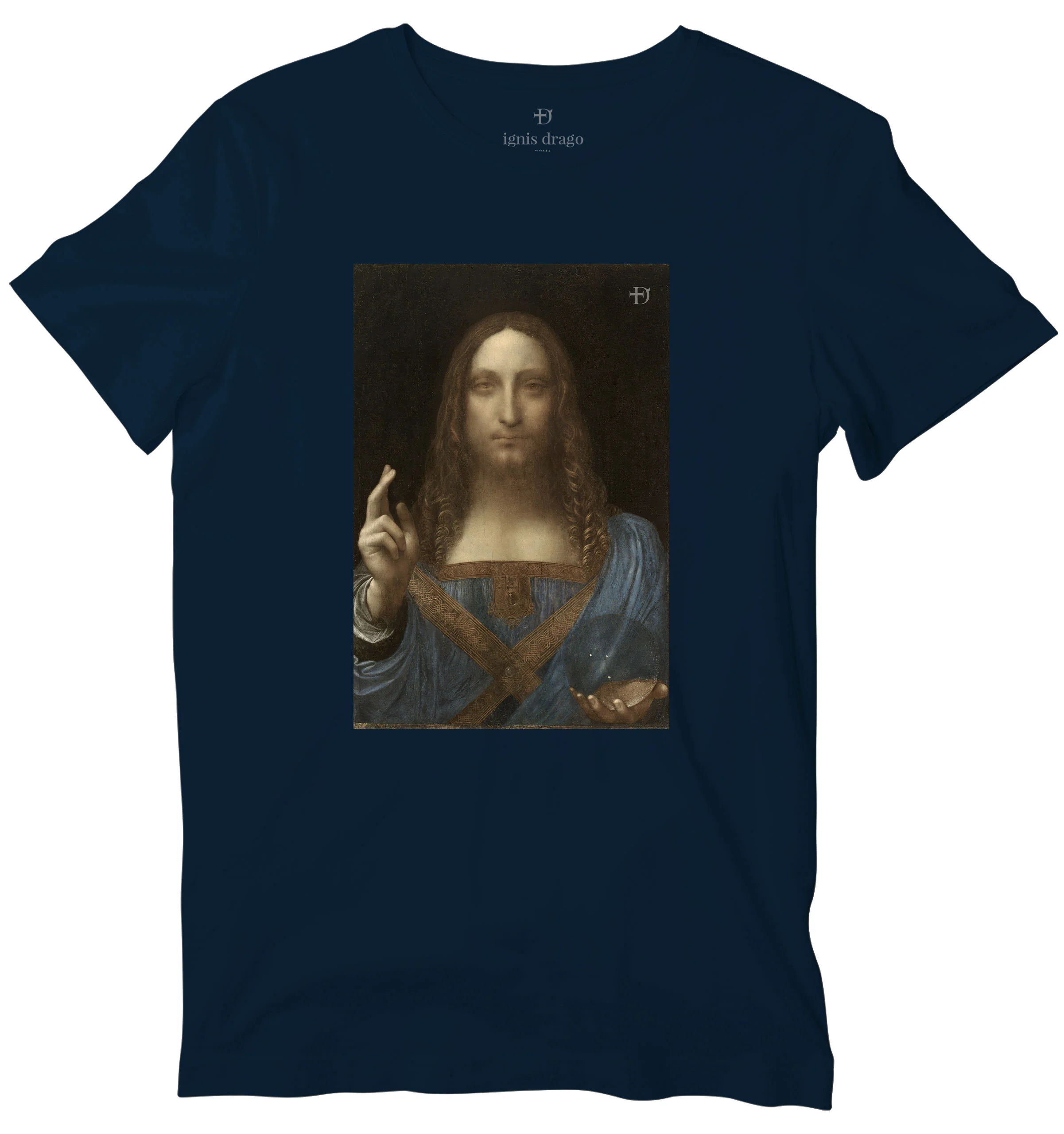 Salvator Mundi Art T-shirt - Image 3