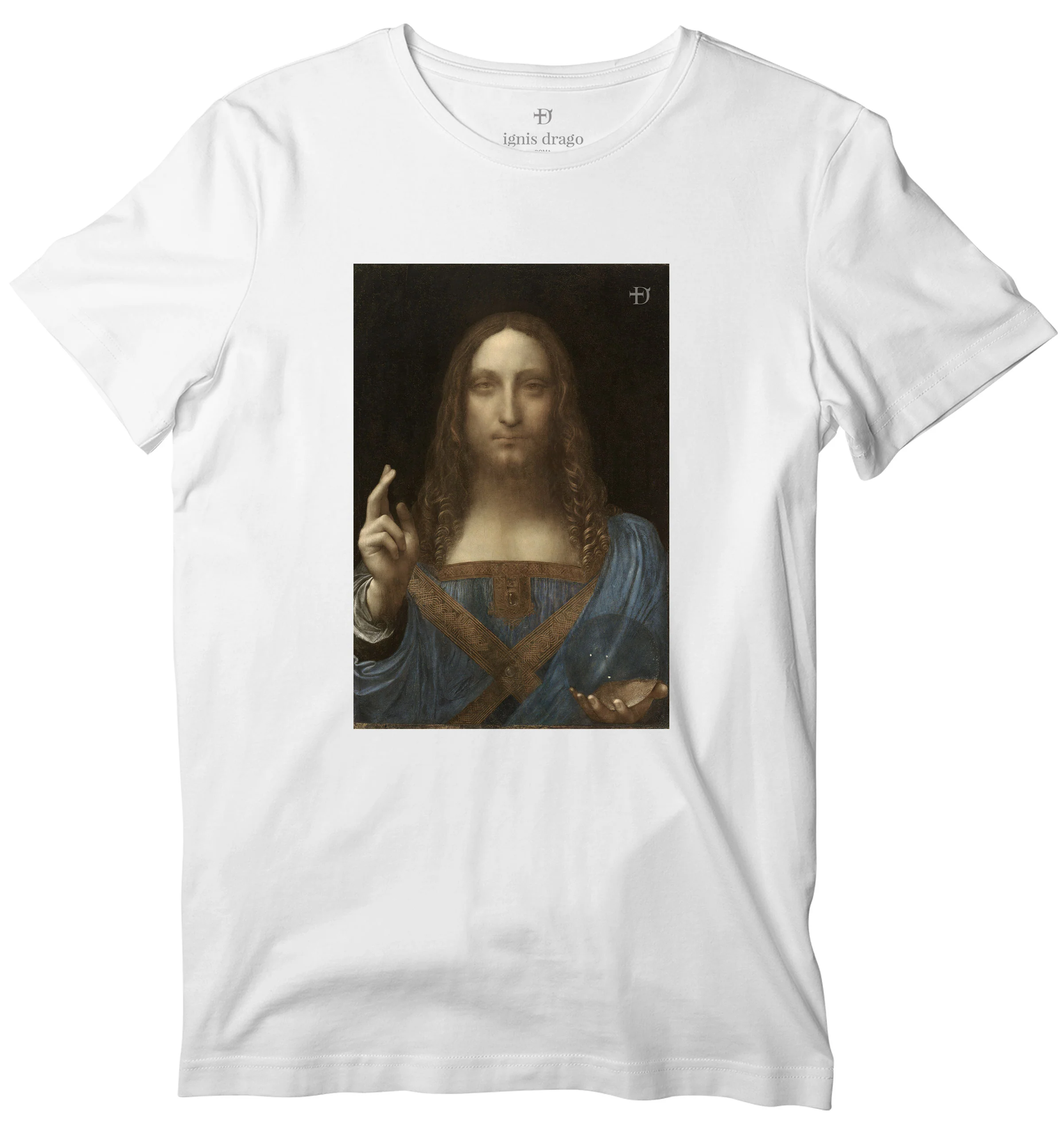 Salvator Mundi Art T-shirt - Image 4